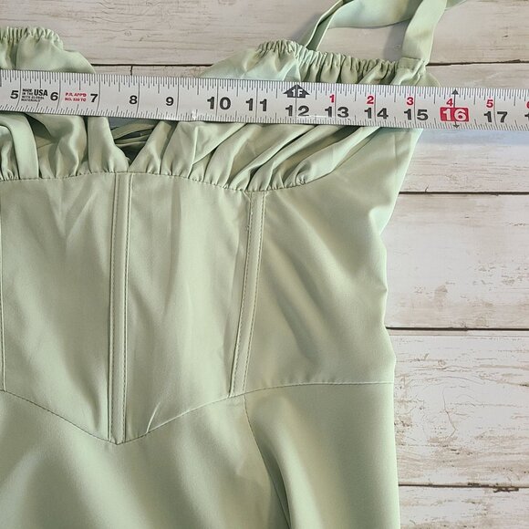 Parthea Ruched Bust Split Thigh Cami Dress Corset Tie Back NEW Sm Cottage Fairy - Picture 7 of 10